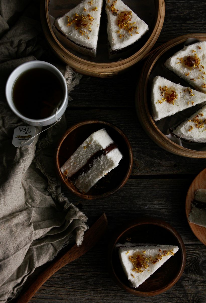 Osmanthus read bean paste cake by Kexin